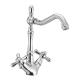 Смеситель для кухни Haiba Dominox 777, двухвентильный, хромированный (HB0095)