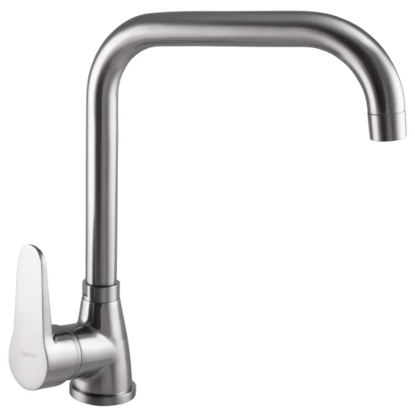 Смеситель для кухни ZERIX SOP7 146 с высоким изливом, нержавеющая сталь (ZX2653)