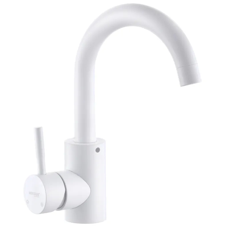 Смеситель для умывальника MIXXUS SUS-011-B WHITE из нерж. стали SUS304, высота 245 мм (MI5754) Смеситель для умывальника MIXXUS SUS-011-B WHITE из нерж. стали SUS304, высота 245 мм (MI5754)