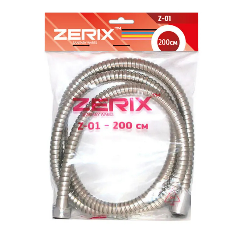 Шланг ZERIX Chr.Z-01 (200 см, хром) для душа и полива, Чехия (ZX0200) Шланг ZERIX Chr.Z-01 (200 см, хром) для душа и полива, Чехия (ZX0200)