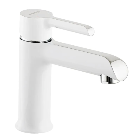 Змішувач для умивальника MIXXUS PREMIUM EDEM 001 WHITE з гнучким підводом і гарантією 60 міс. (MI5843) Змішувач для умивальника MIXXUS PREMIUM EDEM 001 WHITE з гнучким підводом і гарантією 60 міс. (MI5843)