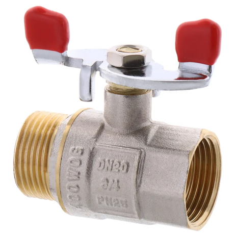 Кран шаровый WATERPRO 3/4" ГШБ (WP2904) для воды, латунь, стальной цвет (WP2904) Кран шаровый WATERPRO 3/4" ГШБ (WP2904) для воды, латунь, стальной цвет (WP2904)