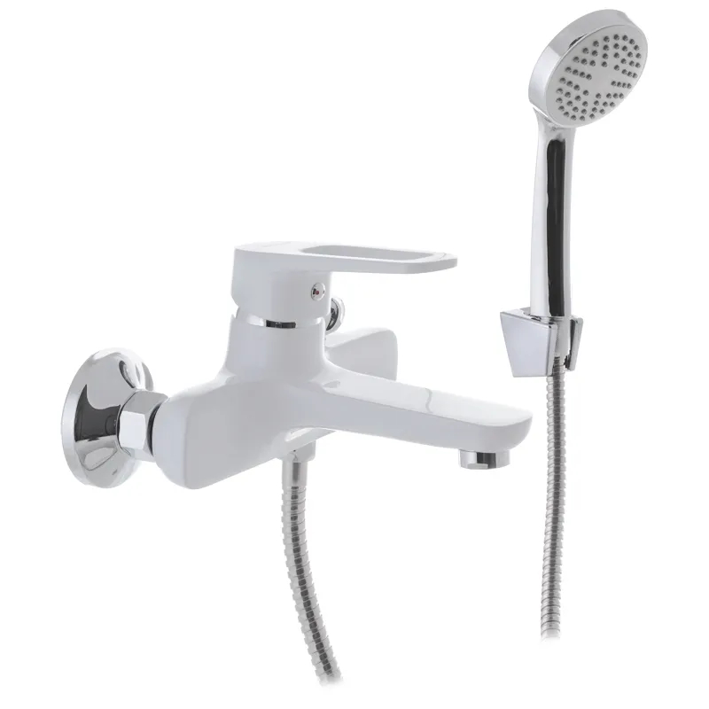 Змішувач для ванни MIXXUS NEVADA 009 EURO Білий з коротким виливом 120 мм (MI5800) Змішувач для ванни MIXXUS NEVADA 009 EURO Білий з коротким виливом 120 мм (MI5800)
