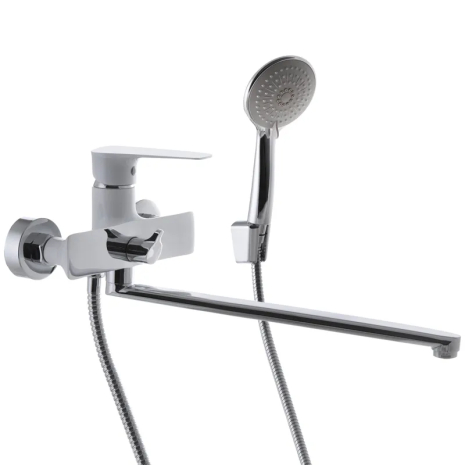 Змішувач для ванни MIXXUS PREMIUM EVA 006 EURO Білий з довгим виливом 320 мм (MI5813)