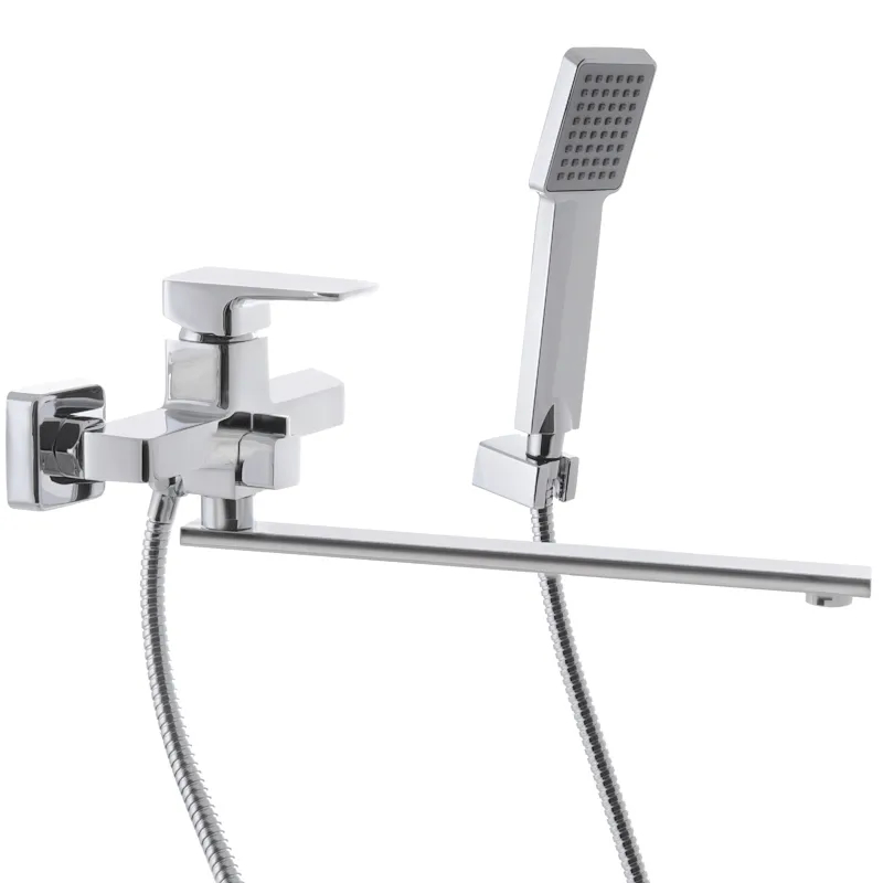 Змішувач для ванни MIXXUS PREMIUM KVADRO 006 EURO хром, довгий вилив 31 см (MI5807) Змішувач для ванни MIXXUS PREMIUM KVADRO 006 EURO хром, довгий вилив 31 см (MI5807)