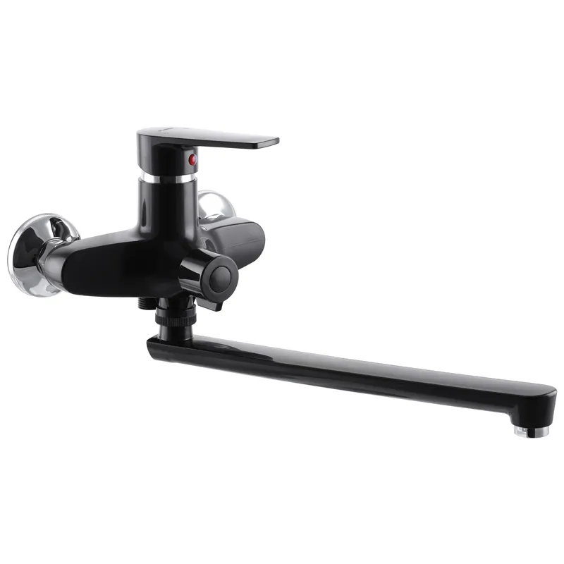 Змішувач для ванни PLAMIX Oscar-006 EURO Чорний, довгий вилив, без шланга (PM0600) Змішувач для ванни PLAMIX Oscar-006 EURO Чорний, довгий вилив, без шланга (PM0600)