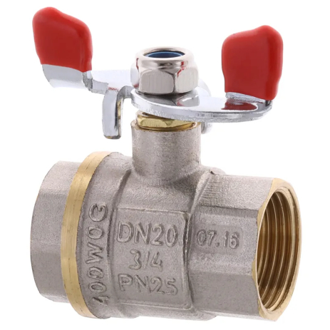 Кран шаровый WATERPRO 3/4" для воды, латунь, резьбовое соединение, стальной (WP2903) Кран шаровый WATERPRO 3/4" для воды, латунь, резьбовое соединение, стальной (WP2903)