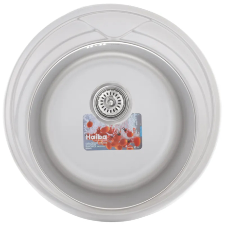 Мойка кухонная HAIBA 510 (satin) из нержавеющей стали, врезная 510x390 мм (HB0654)