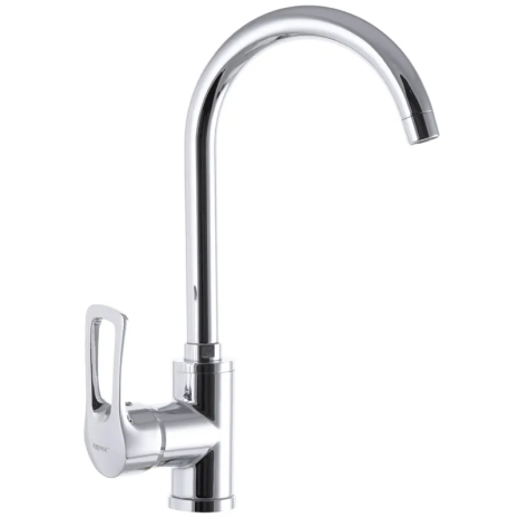 Смеситель для кухни ZERIX SAR 181, хром, с высоким изливом, 2 года гарантии (ZX0411)