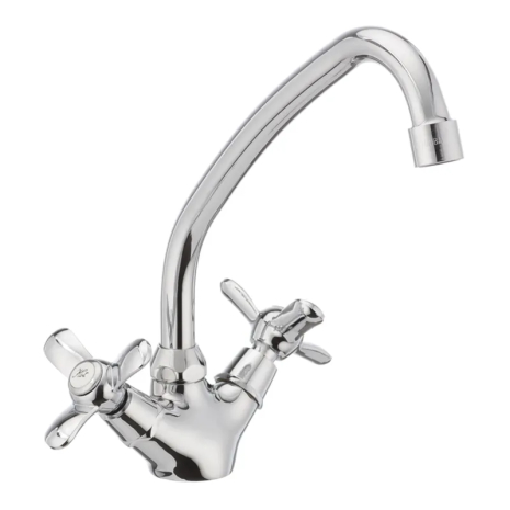 Смеситель для кухни Haiba VILTA 271 (HB0387) с высоким гусаком и хромовым покрытием (HB0387)