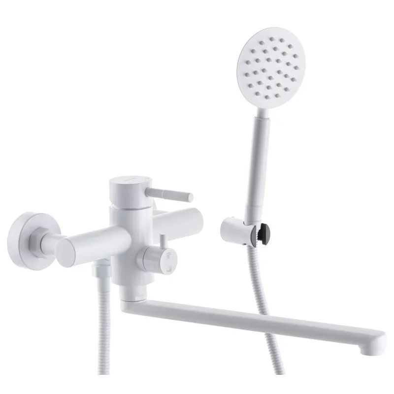 Змішувач для ванни MIXXUS SUS-006 (EURO) WHITE, довгий вилив, нержавіюча сталь SUS304 (MI5756) Змішувач для ванни MIXXUS SUS-006 (EURO) WHITE, довгий вилив, нержавіюча сталь SUS304 (MI5756)