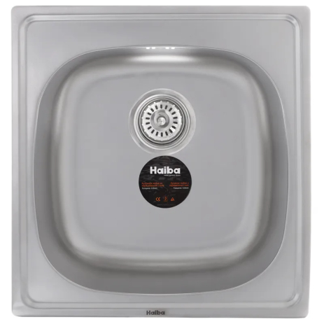 Кухонная мойка HAIBA 50x47 см из нержавеющей стали, врезная (HB0543) (HB0543)
