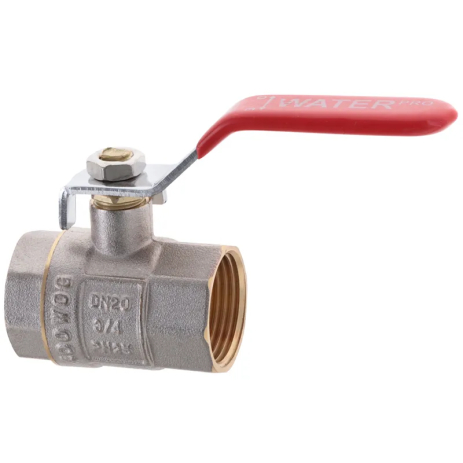 Кран шаровой WATERPRO 3/4" ГГР латунный для воды, стальной, прямой (WP0136) Кран шаровой WATERPRO 3/4" ГГР латунный для воды, стальной, прямой (WP0136)