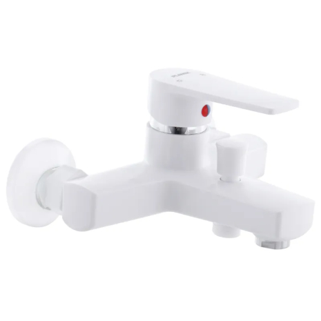 Змішувач для ванни PLAMIX Leo-009 White з коротким виливом, 40 мм, без шланга і лійки (PM0555) Змішувач для ванни PLAMIX Leo-009 White з коротким виливом, 40 мм, без шланга і лійки (PM0555)