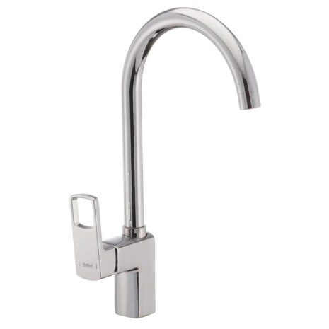 Смеситель для кухни Haiba FENIX 017 (HB0935) с поворотным изливом, хромированный, латунный (HB0935)