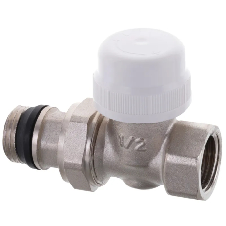 Термостатичний кран KOER KR.923-GI 1/2", латунний, прямий, нікелеве покриття, до 16 бар (KR2684) Термостатичний кран KOER KR.923-GI 1/2", латунний, прямий, нікелеве покриття, до 16 бар (KR2684)