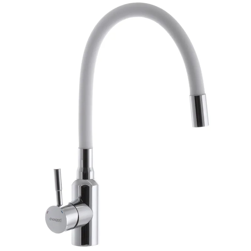 Смеситель для кухни CHAMPION SUS-011 REFL белый с гибким изливом, SUS 304 (CH0292) Смеситель для кухни CHAMPION SUS-011 REFL белый с гибким изливом, SUS 304 (CH0292)