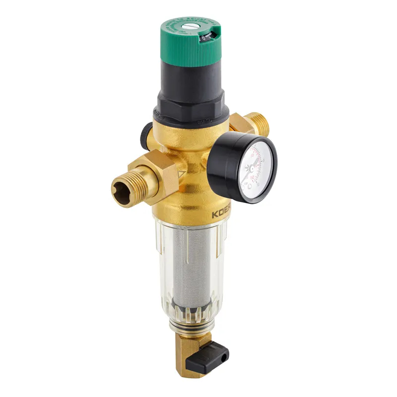 Фільтр самоочищення KOER KR.1242 з редуктором тиску та манометром 1/2" (KR3187) Фільтр самоочищення KOER KR.1242 з редуктором тиску та манометром 1/2" (KR3187)