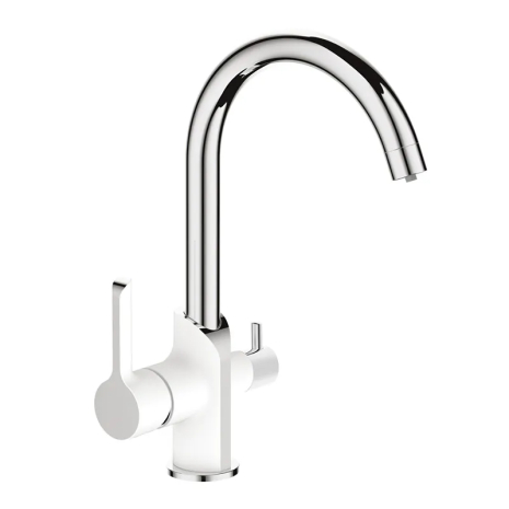 Кухонный смеситель MIXXUS PREMIUM EDEM 021 (WHITE) с выходом для питьевой воды (MI5924)