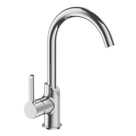 Смеситель для кухни MIXXUS PREMIUM EDEM 017, хром, однорычажный, высокий гусак (MI5834)