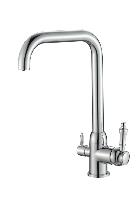Кухонный смеситель MIXXUS PREMIUM ATRIO 021 с двумя кранами и выходом для питьевой воды, хром (MI5933) Кухонный смеситель MIXXUS PREMIUM ATRIO 021 с двумя кранами и выходом для питьевой воды, хром (MI5933)