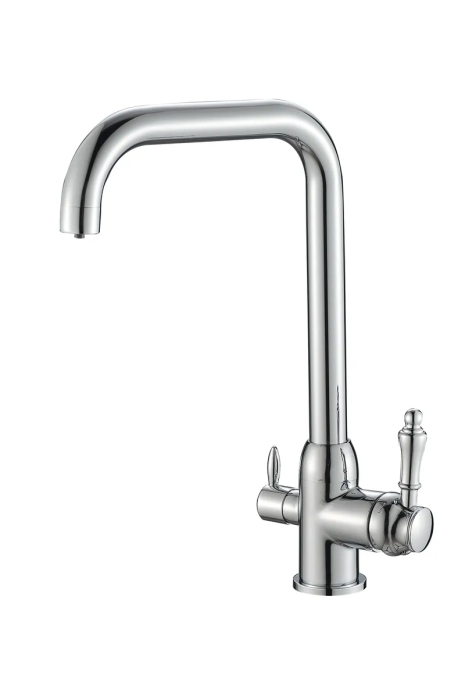 Кухонный смеситель MIXXUS PREMIUM ATRIO 021 с двумя кранами и выходом для питьевой воды, хром (MI5933)