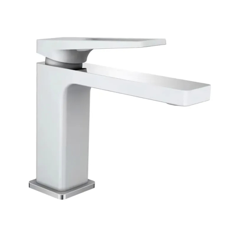 Смеситель для умывальника MIXXUS PREMIUM GROG 001 (WHITE) с аэратором и низким изливом (MI5939)