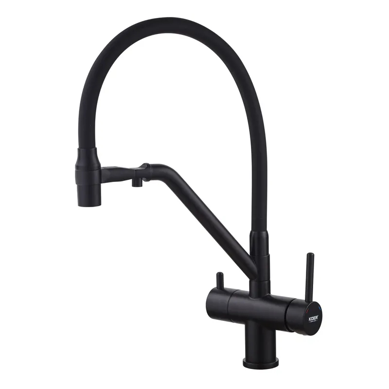 Смеситель для кухни KOER KB-72006-05 с гибким изливом и выходом для питьевой воды (KR3380) Смеситель для кухни KOER KB-72006-05 с гибким изливом и выходом для питьевой воды (KR3380)