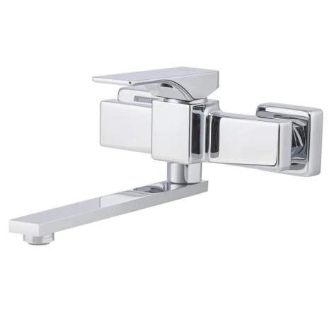 Смеситель для кухни настенный KOER KB-73010-01, хром, однорычажный, поворотный излив (KR3490)