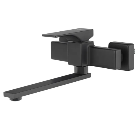Смеситель для кухни настенный KOER KB-73010-05, черный, латунь, стильный и надежный (KR3491) Смеситель для кухни настенный KOER KB-73010-05, черный, латунь, стильный и надежный (KR3491)