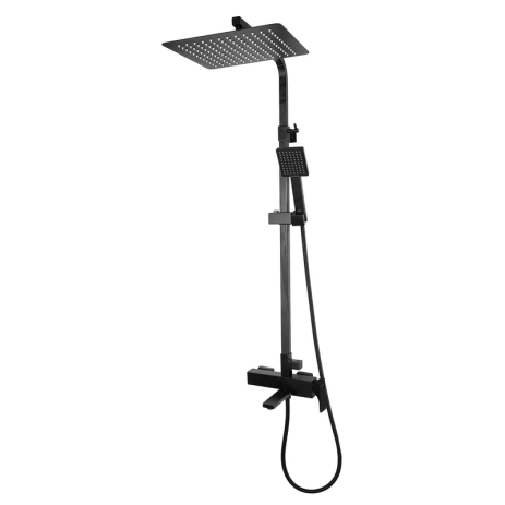 Душевая колонна KOER KB-56010-05 со смесителем черная, 3 режима, 150 см шланг (KR3495)