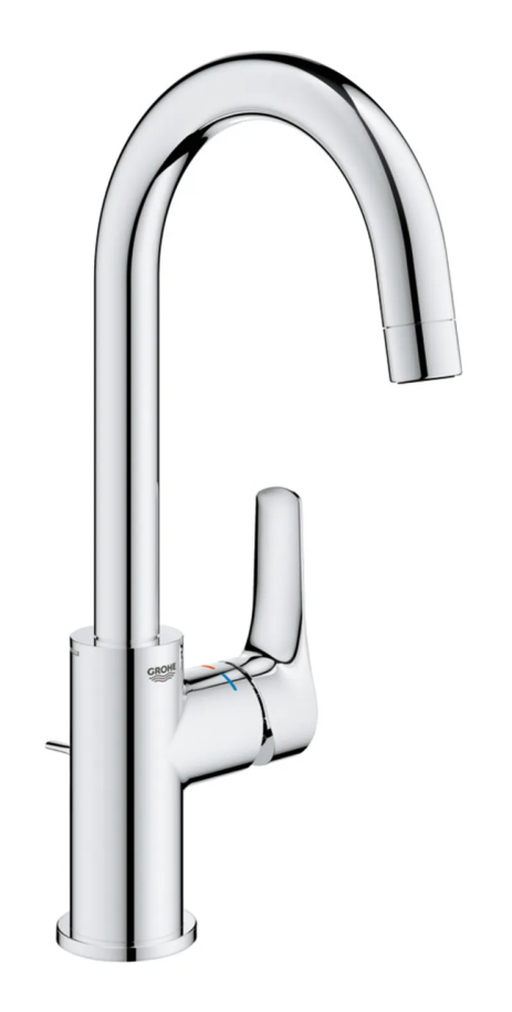 Змішувач для раковини Grohe Eurosmart New L-образний хром, однорукий, 5.7 л/хв (23537003)