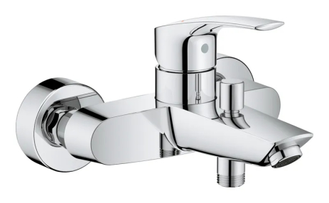 Смеситель для ванны Grohe Eurosmart New, латунный, хромированный, однорычажный (33300003)