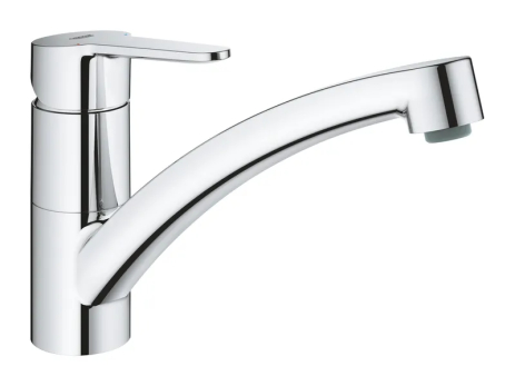 Смеситель для кухни Grohe BauEco с низким изливом и поворотным изливом, хромированный (31680000)