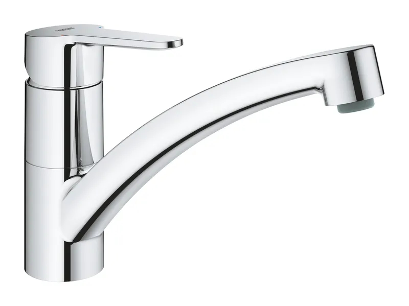 Смеситель для кухни Grohe BauEco с низким изливом и поворотным изливом, хромированный (31680000) Смеситель для кухни Grohe BauEco с низким изливом и поворотным изливом, хромированный (31680000)