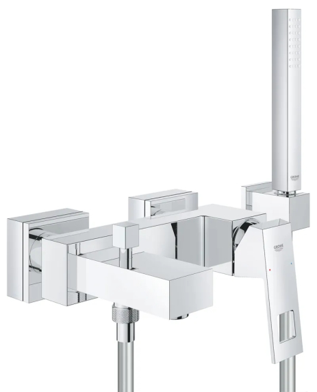 Смеситель для ванны Grohe Eurocube однорычажный, квадратный, хром, 180 мм (23141000)