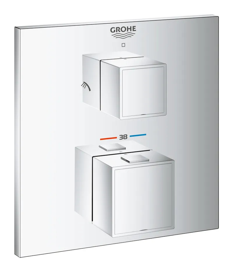 Термостат прихованого монтажу Grohe Grohtherm Cube на 2 споживача, Хром (24154000) Термостат прихованого монтажу Grohe Grohtherm Cube на 2 споживача, Хром (24154000)