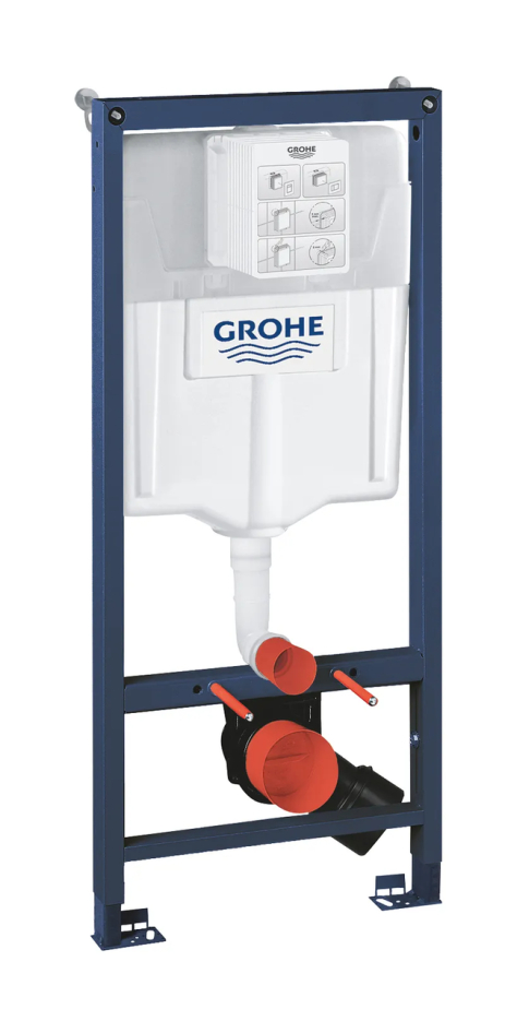 Инсталляция для унитаза Grohe Rapid SL 38536001, синяя, с двухрежимным смывом, высота 1130-1330 мм (38536001)