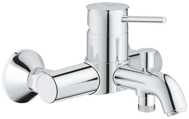 Змішувач для ванної Grohe BauClassic з коротким виливом, хромований, класичний стиль (32865000) Змішувач для ванної Grohe BauClassic з коротким виливом, хромований, класичний стиль (32865000)