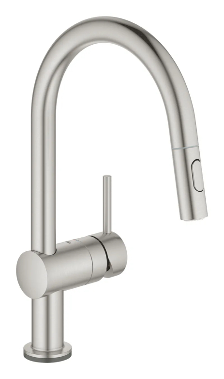 Сенсорный смеситель для кухни Grohe Minta Touch с выдвижным изливом, нержавеющая сталь (31358DC2)
