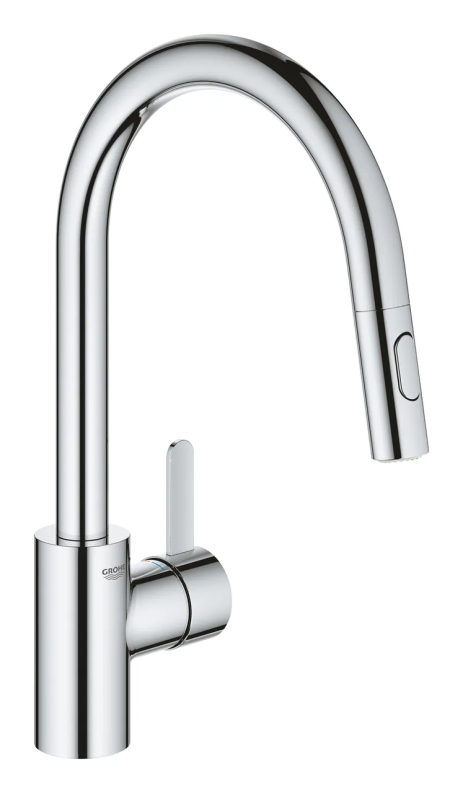 Смеситель для кухни Grohe Eurosmart Cosmopolitan с выдвижным изливом и хромовым покрытием (31481001)