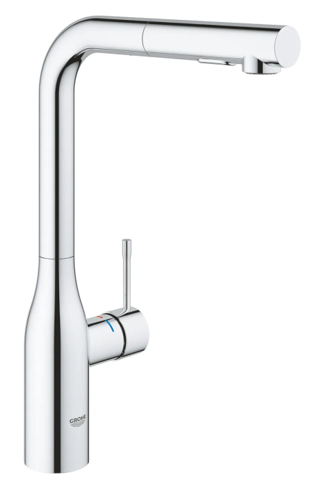 Змішувач для кухні Grohe Essence New з висувним виливом, хромований 30270000 (30270000)