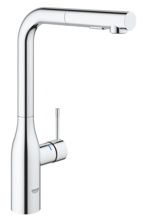 Смеситель для кухни Grohe Essence New с выдвижным изливом, хромированный 30270000 (30270000)