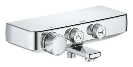 Термостатичний змішувач для ванни Grohe Grohtherm SmartControl, хром, з поличкою (34718000) Термостатичний змішувач для ванни Grohe Grohtherm SmartControl, хром, з поличкою (34718000)