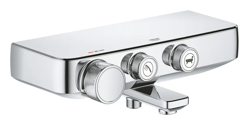 Термостатичний змішувач для ванни Grohe Grohtherm SmartControl, хром, з поличкою (34718000) Термостатичний змішувач для ванни Grohe Grohtherm SmartControl, хром, з поличкою (34718000)