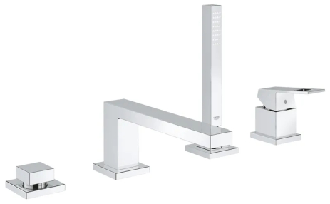 Смеситель на борт ванны Grohe Eurocube (19897001) с лейкой и душевым шлангом, хром (19897001)