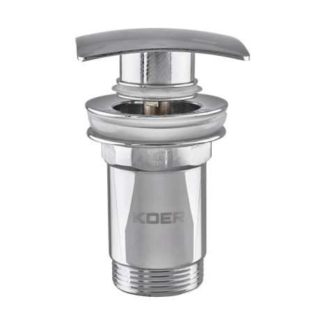 Донний клапан для умивальника KOER PW-04-01 1 1/4'' з переливом (хром) (KR3398)
