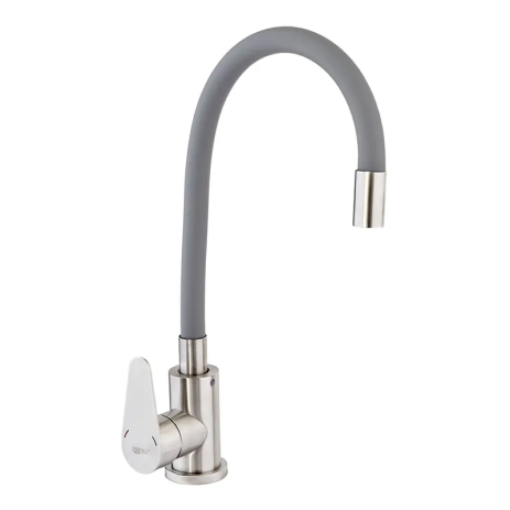 Смеситель для кухни ZERIX FOX-011 REFL.GRAY с гибким изливом из нерж. стали SUS304 (ZX4834) Смеситель для кухни ZERIX FOX-011 REFL.GRAY с гибким изливом из нерж. стали SUS304 (ZX4834)
