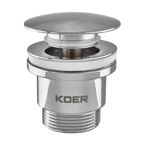 Донний клапан для умивальника KOER PW-01-01 1 1/4'' з хромованим покриттям (KR3400)
