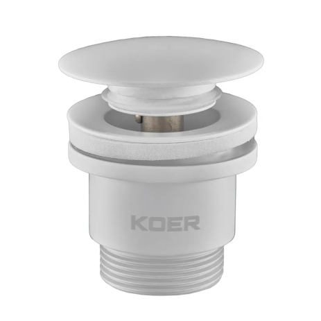 Донний клапан для умивальника KOER PW-01-03 1 1/4'' (білий, латунь) (KR3402) Донний клапан для умивальника KOER PW-01-03 1 1/4'' (білий, латунь) (KR3402)